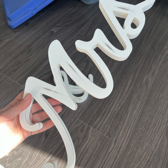 Hobby Lobby Cream 'Mr & Mrs' Script Sign - Picture 3 of 4